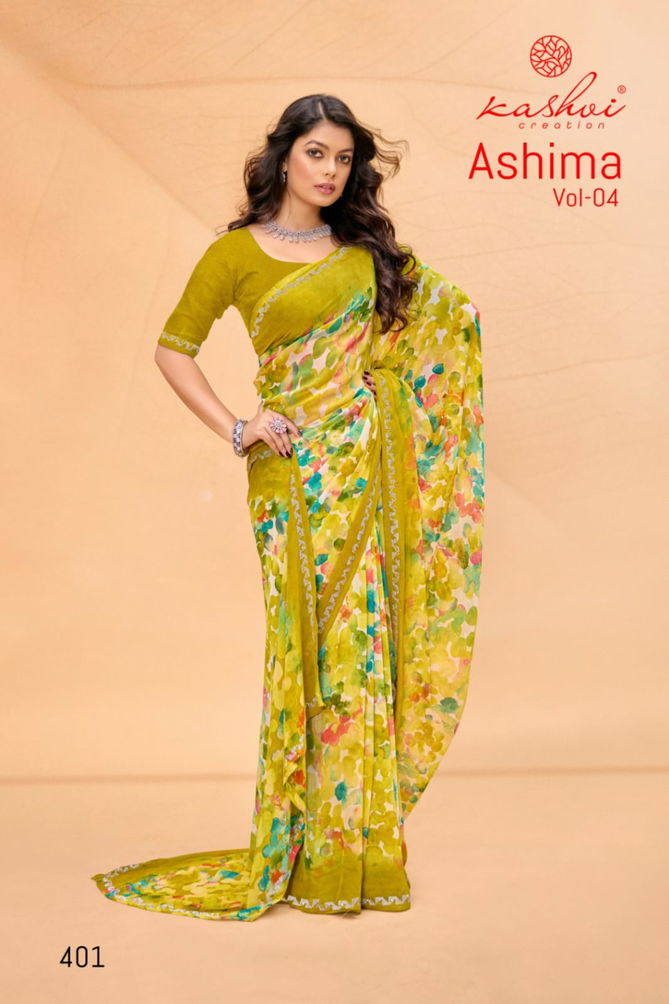 Ashima Vol 4 By Kashvi Weightless Daily Wear Sarees Wholesale Online